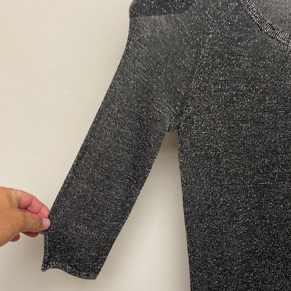 A/x Armani exchange Italian metallic yarn knit top - Picture 3 of 4